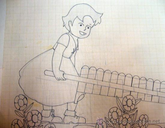 Arte: DISE&Ntilde;O Y BOCETO, CARROZA HEIDI, FALLAS, ANTONIO EDO MOSQUERA, EDGAR, DIBUJANTE PUMBY, 1970s