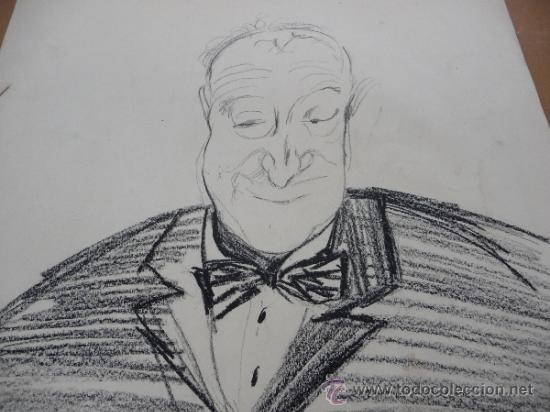 Arte: Anonimo. Dibujo a carbon. Esbozo. - Foto 2