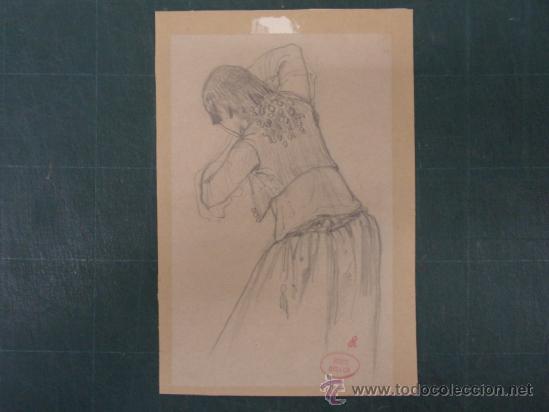Arte: GIRAUD. FIGURA DE ESPALDAS - Foto 1