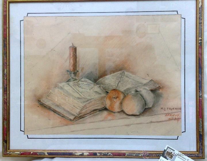 Arte: FIRMADO -.M.D.TOURNON.- DAENOY.- BODEG&Oacute;N. - Foto 5