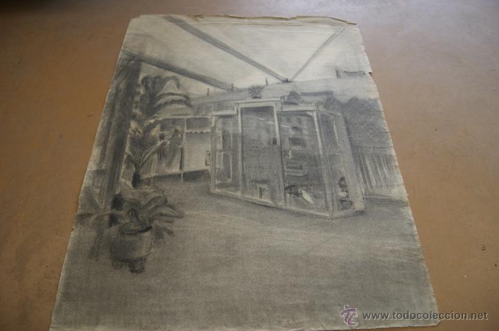 Arte: Anonimo. Dibujo a carbon. - Foto 1