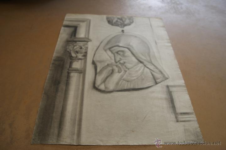 Arte: Anonimo. Dibujo a carbon. - Foto 1