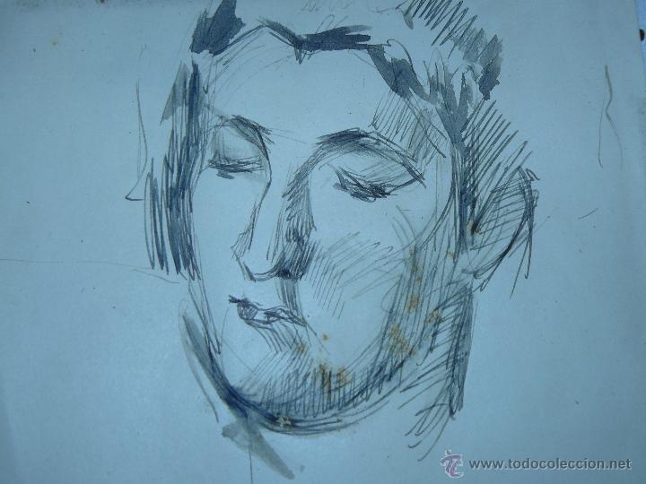 Arte: DIBUJO A TINTA FDO BECQUER - ROSTRO - Foto 2