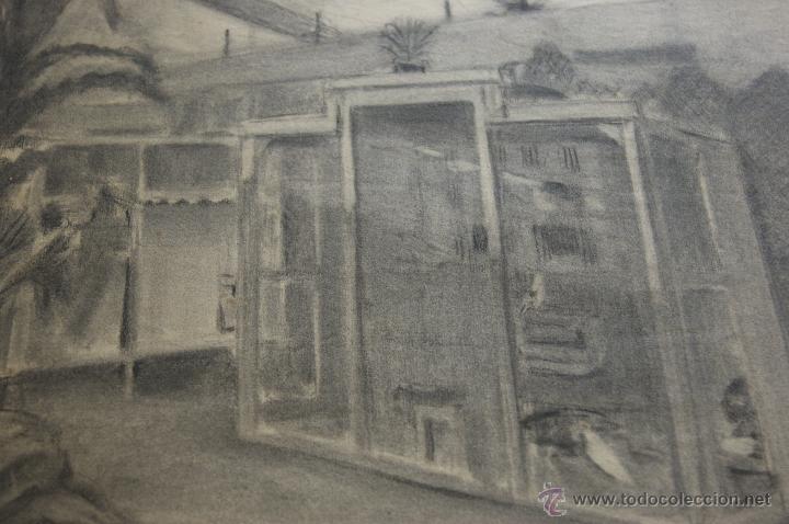 Arte: Anonimo. Dibujo a carbon. - Foto 2