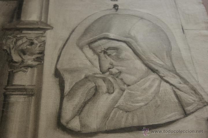 Arte: Anonimo. Dibujo a carbon. - Foto 2