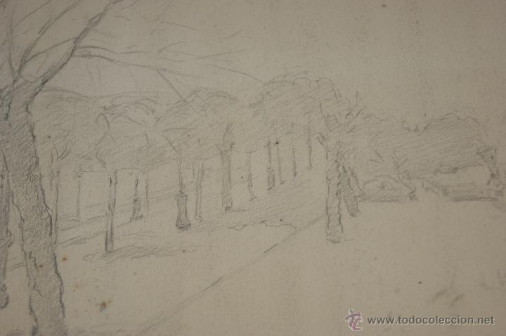 Arte: Anonimo. Dibujo a lapiz. paseo. - Foto 2