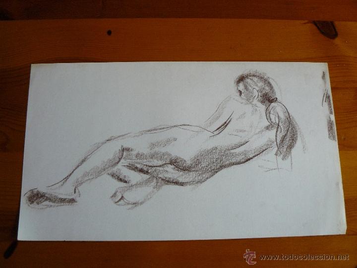 Arte: DIBUJO DESNUDO FEMENINO  A LAPIZ Y CARBONCILLO (83).