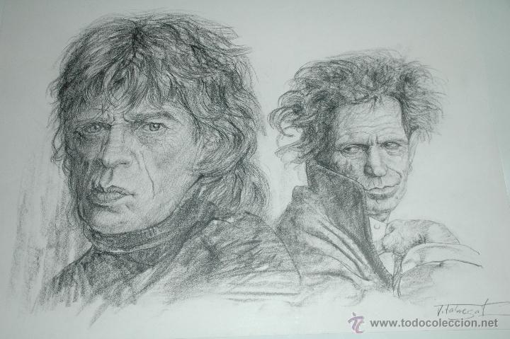 Arte: Dibujo Retrato original Rolling Stones