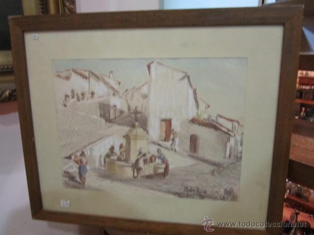 Art: Pintura - dibujo en t&eacute;cnica pastel - Claro d&iacute;a - firmado. Medida pintura: 38,5 x 29 cms.