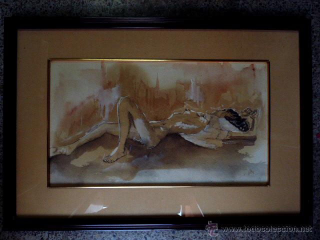 Arte: dibujo acuarelado.con firma ilegible.1934