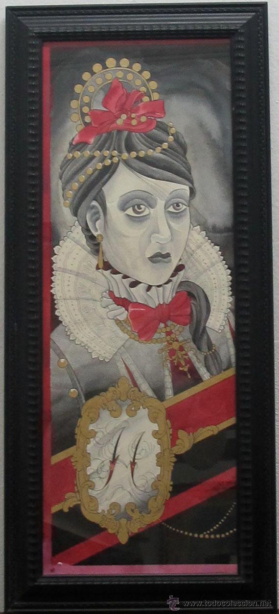 Arte: Dibujo de mujer muy engalonada - Foto 1