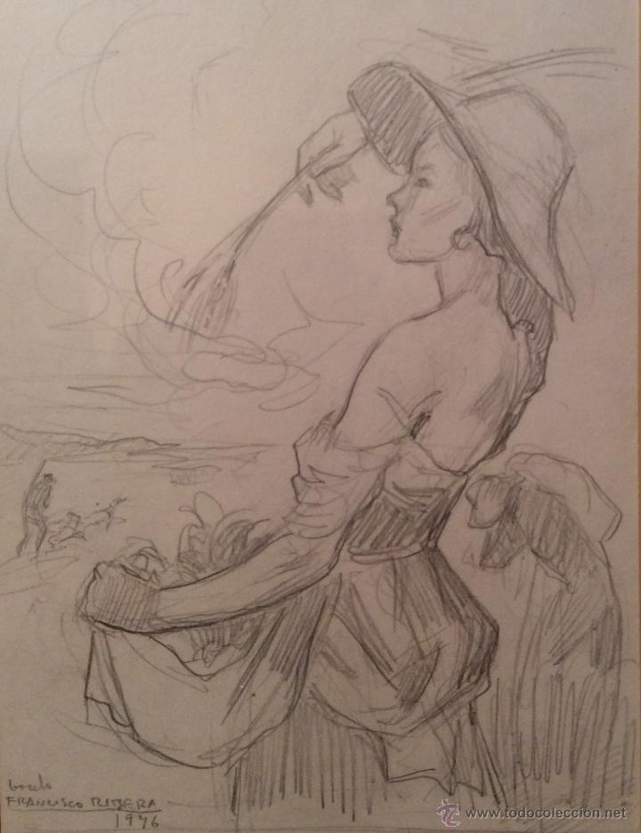 Arte: FRANCISCO RIBERA , DIBUJO - BOCETO ORIGINAL - Foto 1