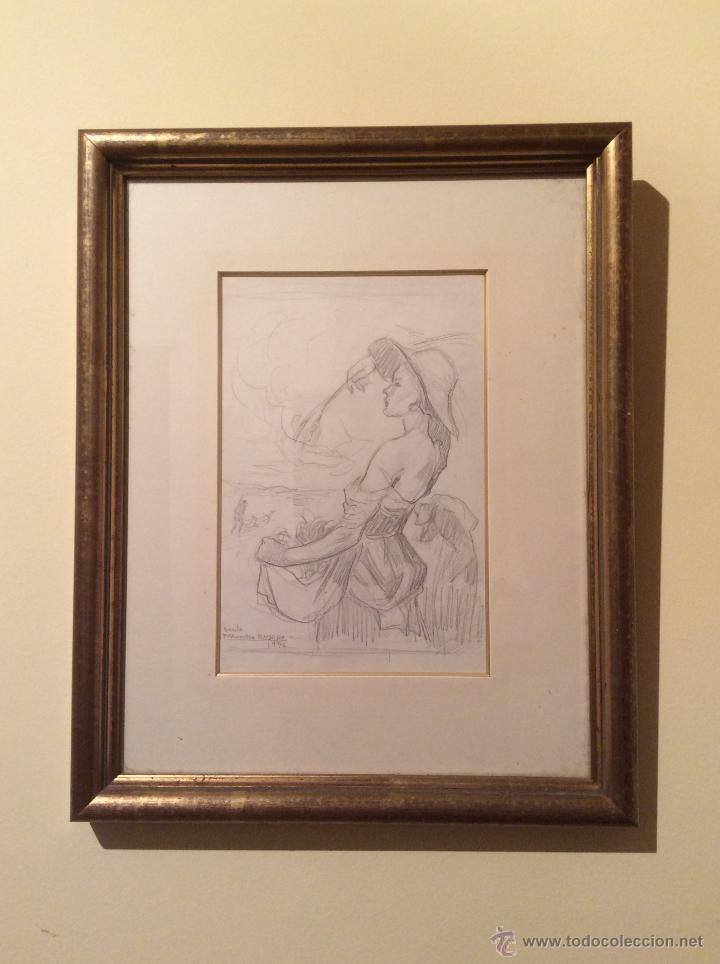 Arte: FRANCISCO RIBERA , DIBUJO - BOCETO ORIGINAL - Foto 3