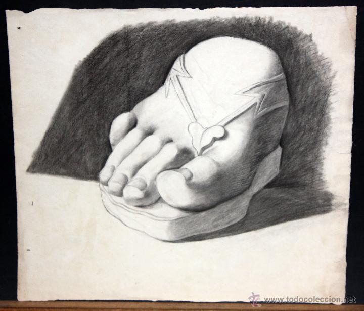 Arte: ANONIMO. DIBUJO A CARBON. PIE - Foto 1