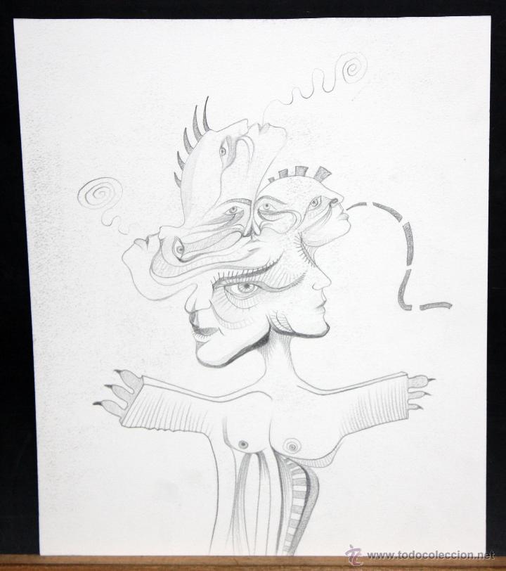 Arte: ANONIMO. DIBUJO A CARBON. ABSTRACTO - Foto 1