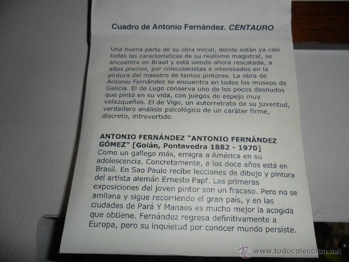 Arte: CUADRO ANTONIO FERNANDEZ - CENTAURIO - Foto 5