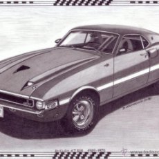 Arte: DIBUJO HIPERREALISTA (AUTOMÓVIL). * SHELBY GT 500 1969-1970 * (LÁPIZ). DE D. NAVASCUÉS. Lote 50914753