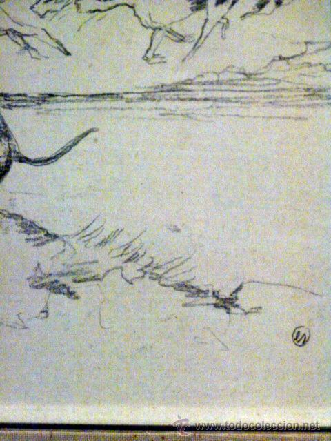 Arte: Dibujo original de Eberhard Schlotter con marco - Foto 3