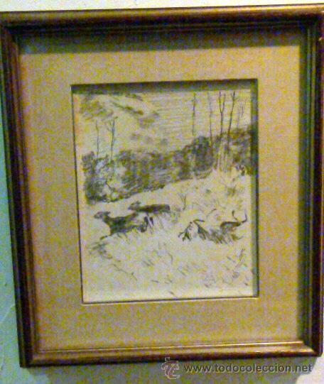 Arte: Dibujo original de Eberhard Schlotter con marco - Foto 1