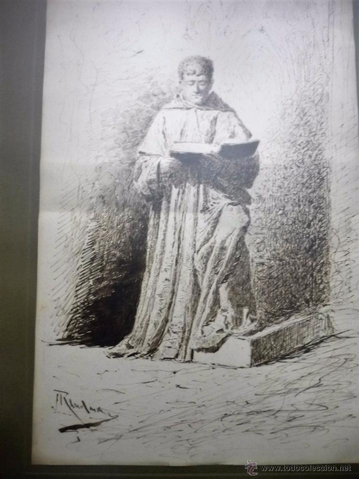 Arte: Fraile leyendo. Firmado - Foto 9