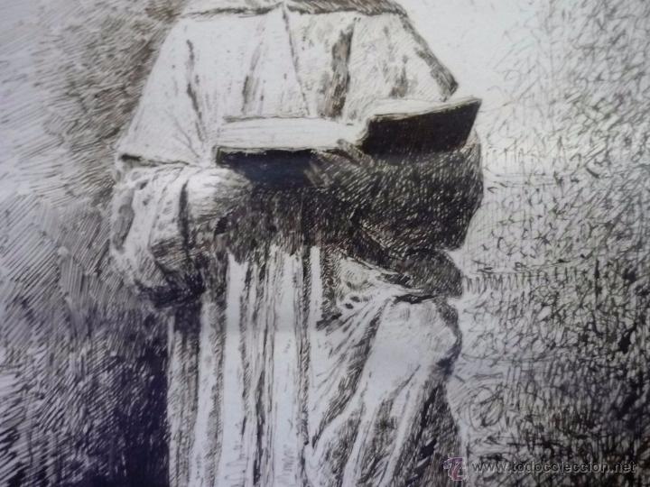 Arte: Fraile leyendo. Firmado - Foto 12