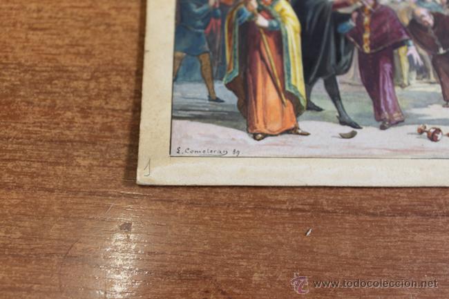 Arte: DIBUJO ORIGINAL DE L. COMOLERAN, 1889 - Foto 2