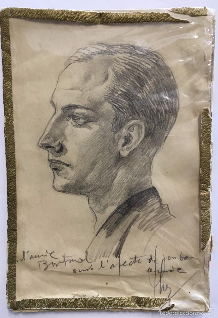 Arte: RETRATO A L&Aacute;PIZ. 1930 ? - Foto 1