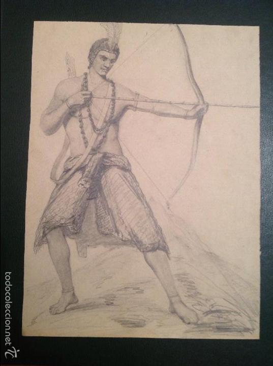 Arte: An&oacute;nimo, siglo XIX. Guerrero. - Foto 1