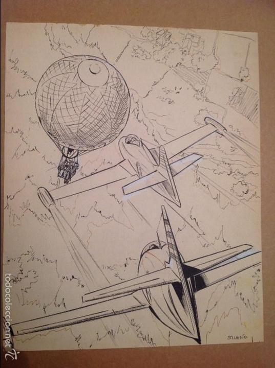 Arte: Sileno. Aviones y globo - Foto 1