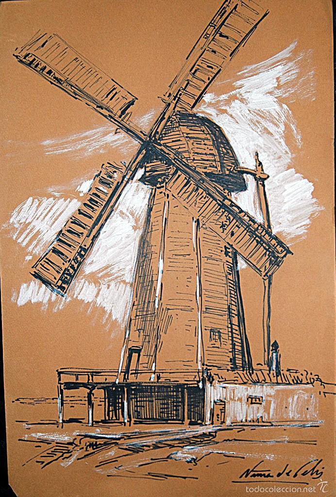 Arte: Extraordinario dibujo de Francisco N&uacute;&ntilde;ez de Celis Molino Holand