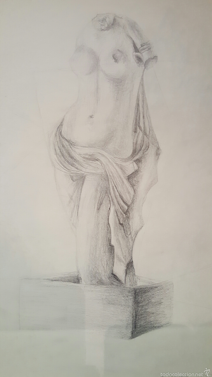 Art: Dibujo estatua clasica, a lapiz, e.requena