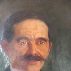 Arte: RETRATO OLEO MARCO MODERNISTA PEPE BIENES FIRMADO Y DEDICADO JOSÉ ALVAREZ LOZANO 1912 (SALAMANCA )