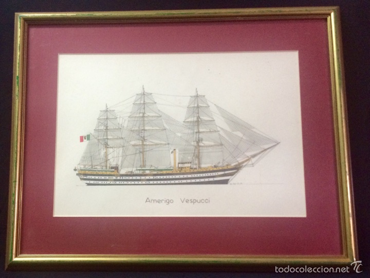 Art: Plumilla acuarelada, Amerigo Vespucci.