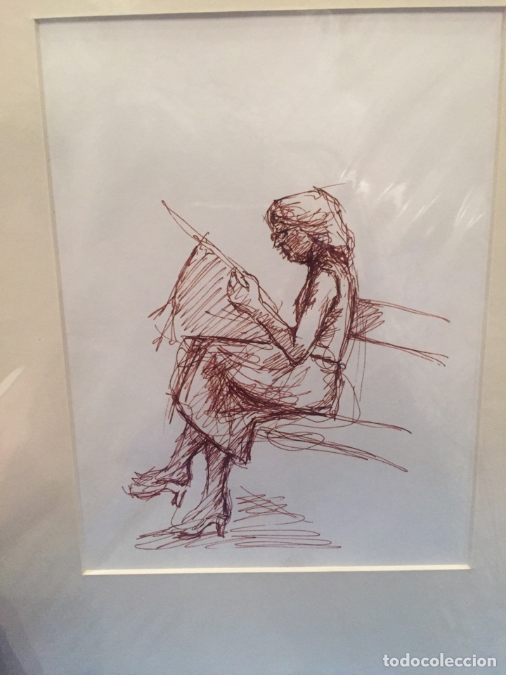 Kunst: INTERESANTE DIBUJO A BOLI. SIN FIRMAR. 25X33CM