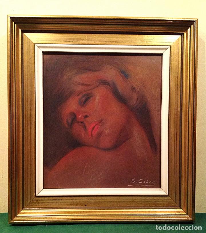 Arte: Cuadro Del Pintor S. Soler Titulo Se&ntilde;ora - Foto 3