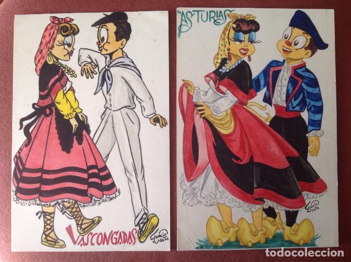 Arte: Garc&iacute;a Souto. Personajes vascos y asturianos.