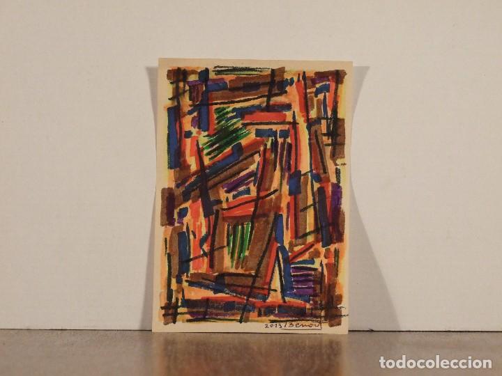 Art: Serge Benoit &ndash; Dibujo Original con rotuladores y papel. 10,5 x 15 cm.