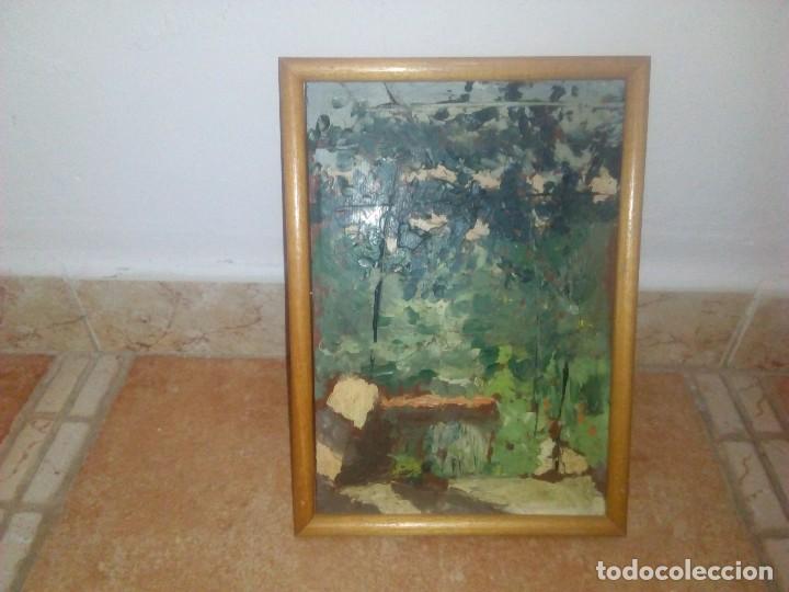 Arte: Oleo sobre tabla antigua - Foto 1