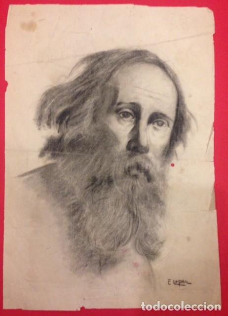 Arte: DIBUJO AL CARBONCILLO DE E. LOPEZ - Foto 1