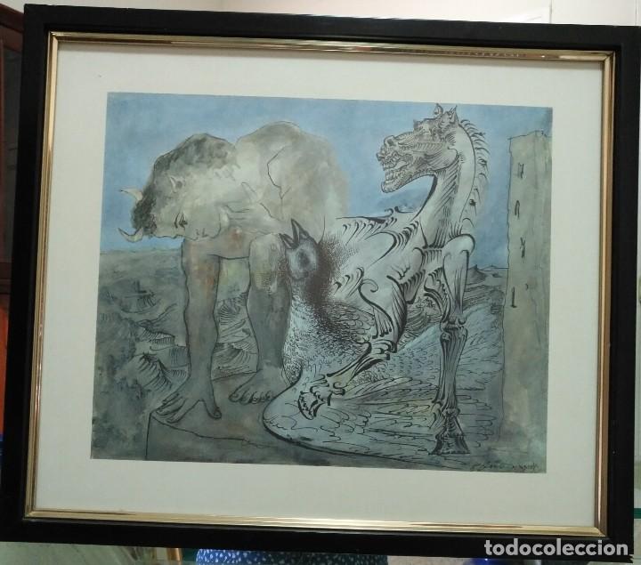 Arte: Cuadro con marco madera Sin t&iacute;tulo y con firma - Foto 1