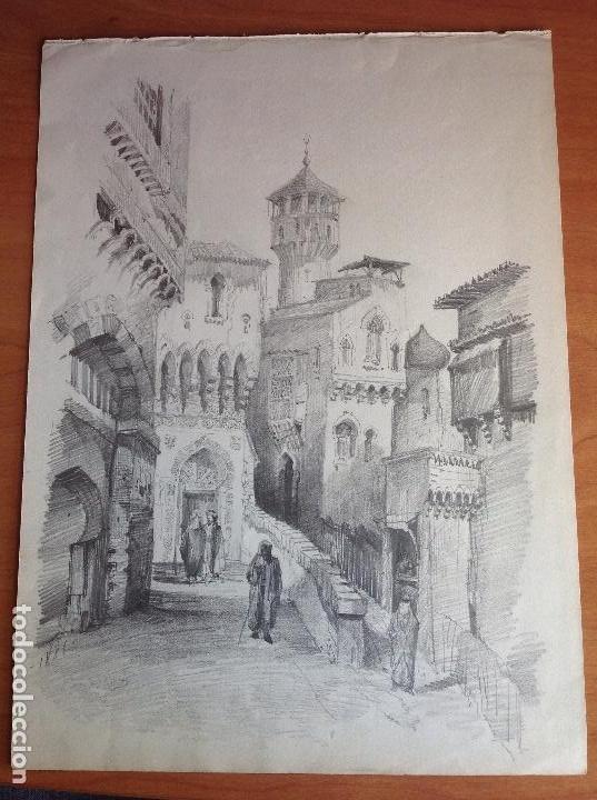 Arte: An&oacute;nimo. Una calle arabe. - Foto 1