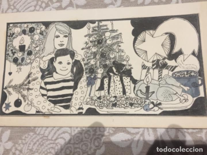 Arte: Navidad,Boada, Pedro, ilustraci&oacute;n original 1972 - Foto 1