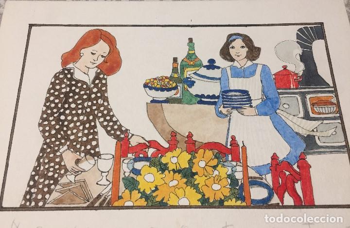Arte: Boada, Pedro, ilustraci&oacute;n original 1972 - Foto 2