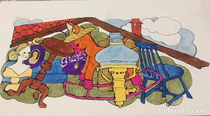 Arte: Boada, Pedro, ilustraci&oacute;n original 1972 - Foto 1