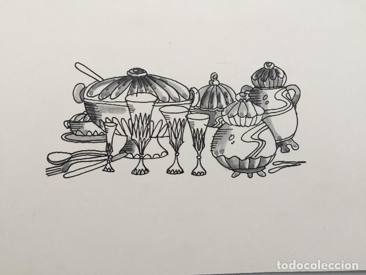 Arte: Dibujo original de Boada. Reproducido en Libro de Cocina - Foto 1