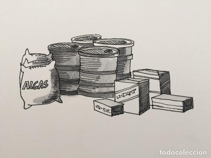 Arte: Dibujo de Boada para Libro de Cocina.1971 - Foto 1