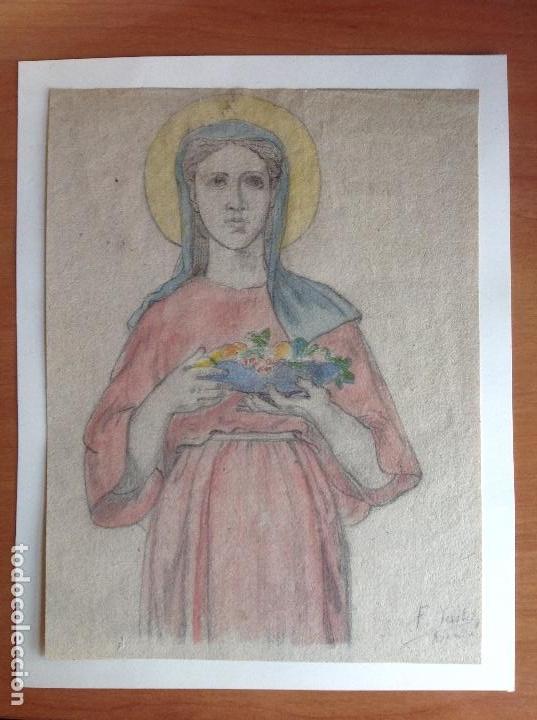 Arte: F&eacute;lix Yuste. Virgen. - Foto 1