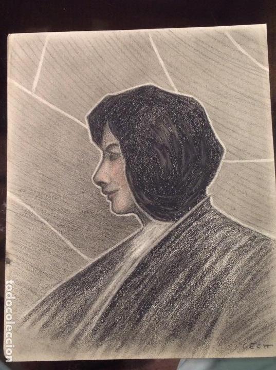 Arte: Gech. Dama de perfil. - Foto 1