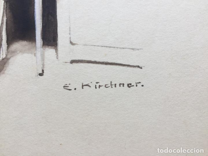 Arte: DIBUJO TINTA EUGENE KIRCHNER, ORIGINAL - Foto 5