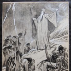 Arte: FRANS GAILLIARD (BÉLGICA, 1861-1932) - MOISÉS BAJA DEL MONTE SINAÍ